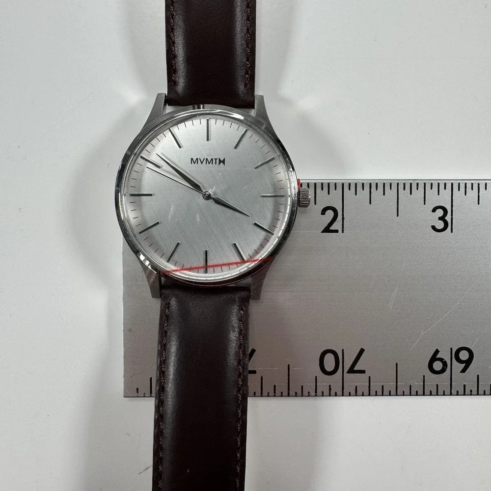 MVMT MT01-SBR Watch Quick Release‎ Brown Leather Straps 316L Stainless Steel